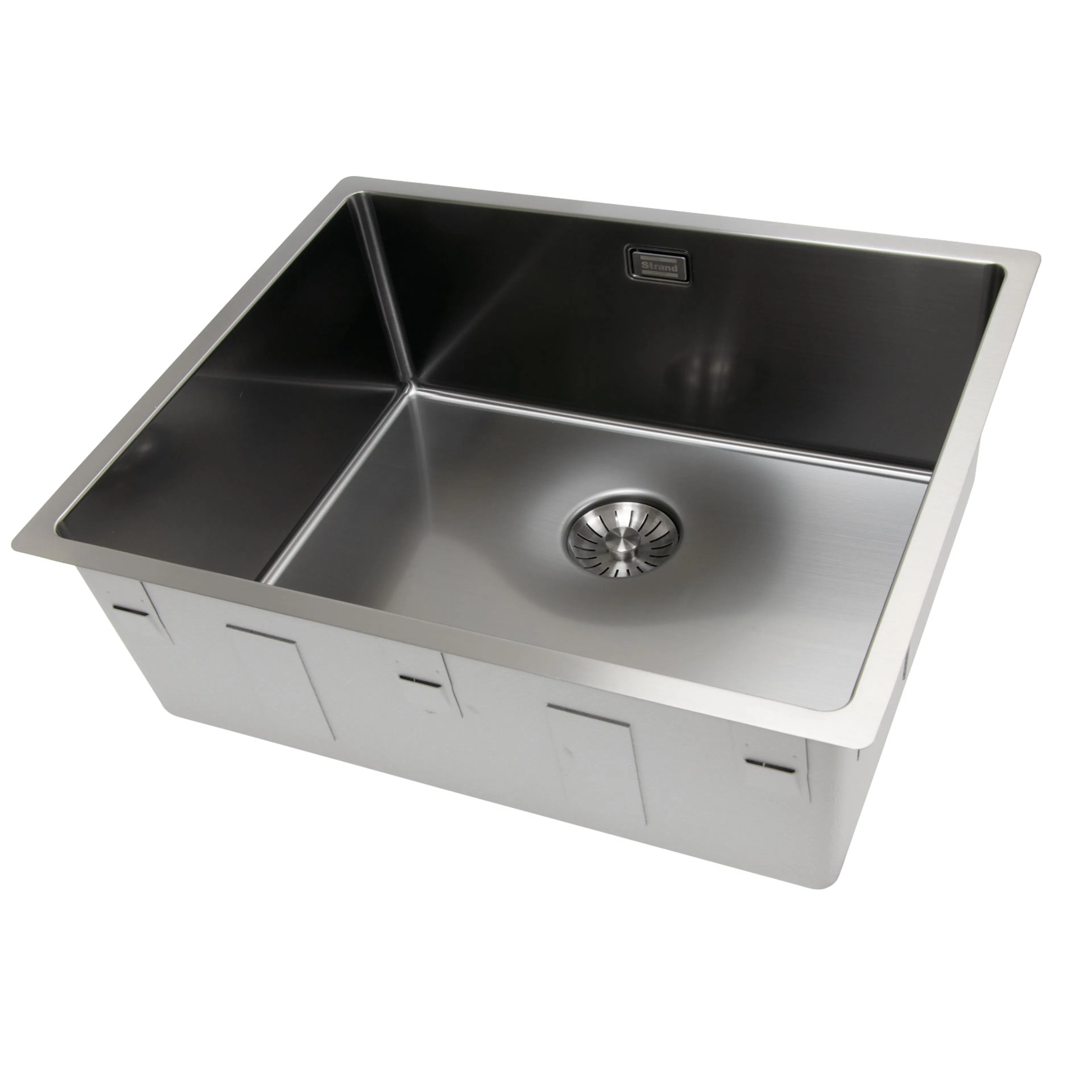 Enkelvask Strand Stainless SOLID med clips PVD Gun Metal