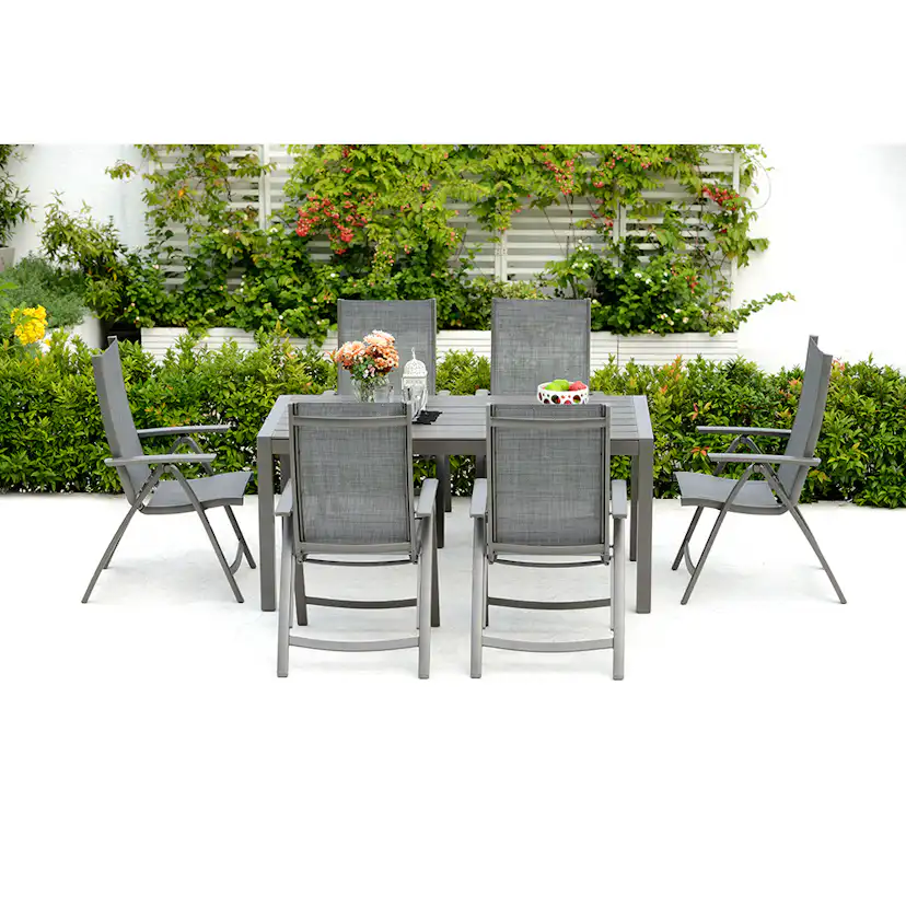 Matgrupp LifestyleGarden Solana med 6 Positionsstolar