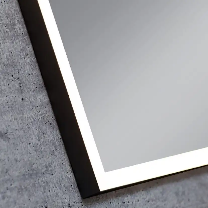 Spegel Vidi Evo med LED-belysning Svart