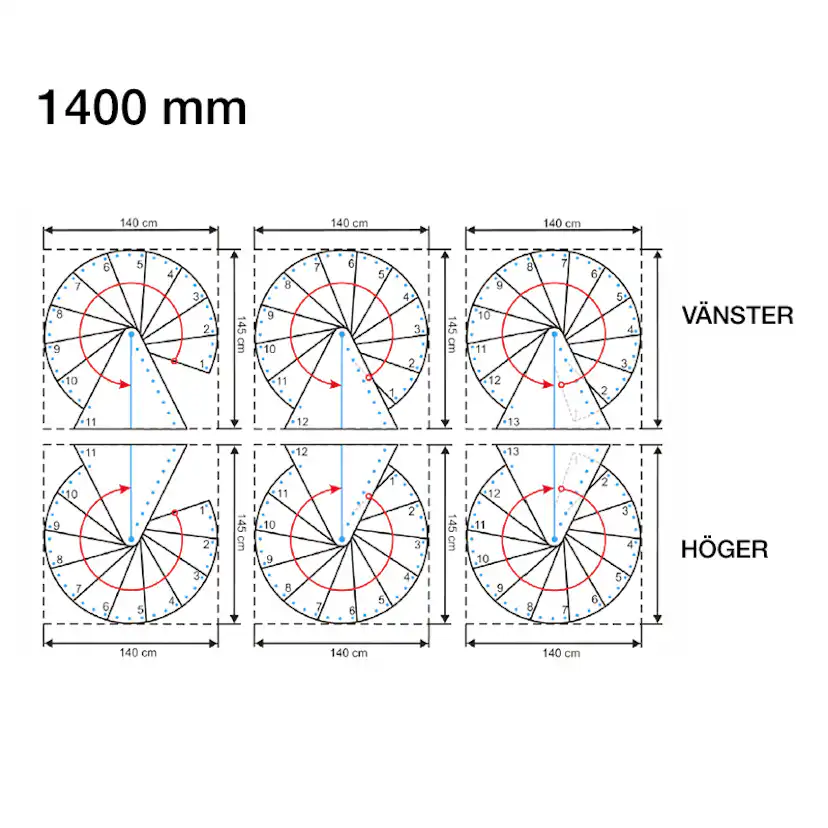 Spiraltrappa Byggera Euro Design Svart