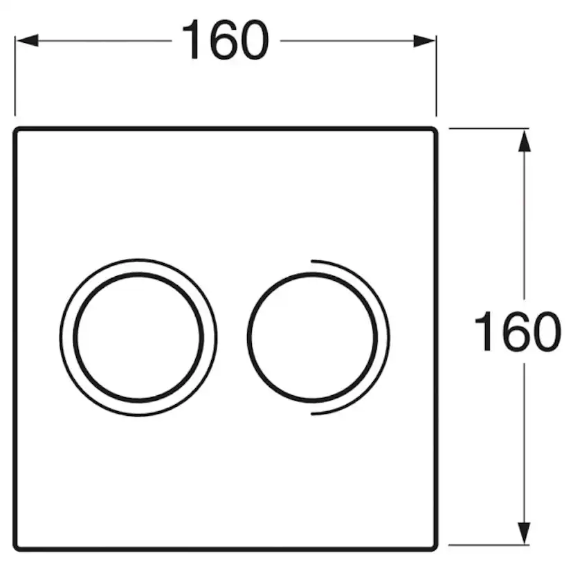 Spolknapp Gustavsberg till Triomont XS Duo Glas Pneumatisk