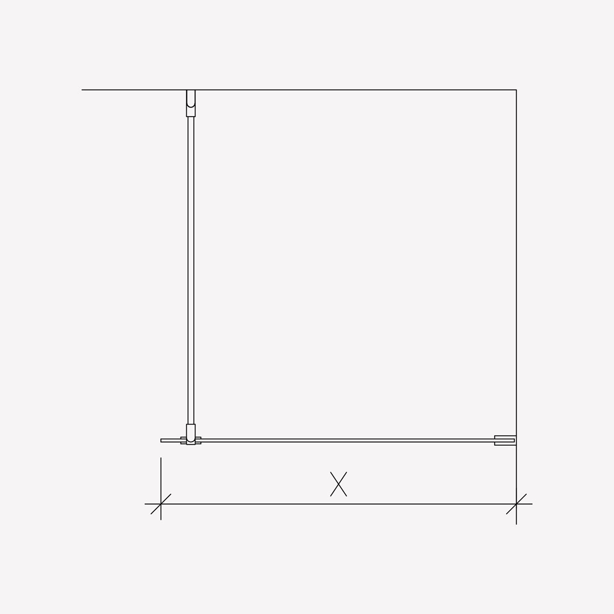 Duschvägg Invitrea Flair GH1 med Glasrengöring