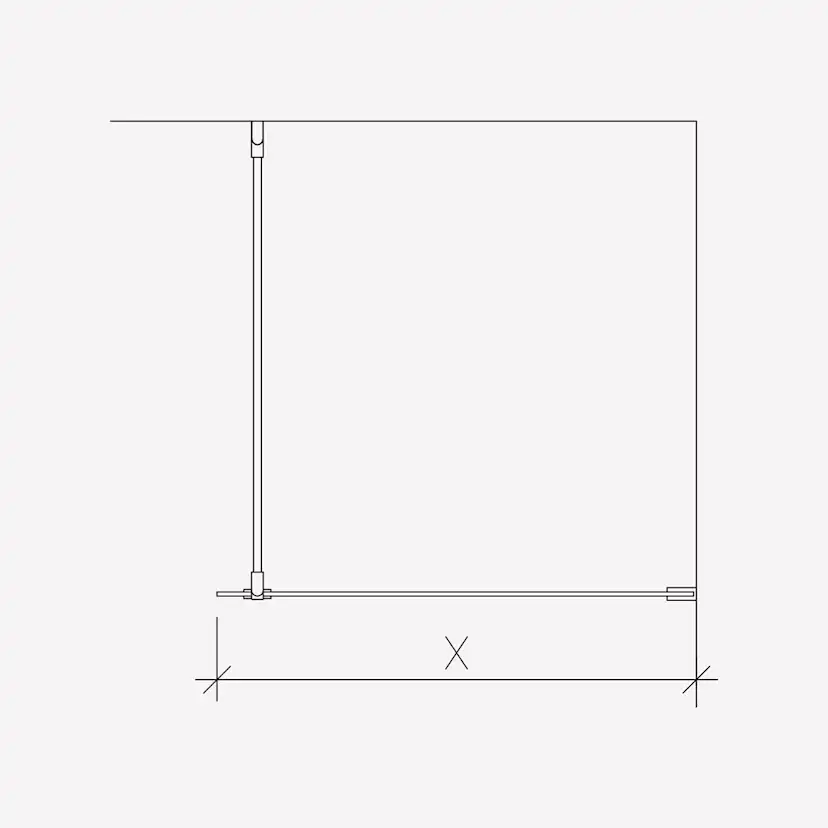 Duschvägg Invitrea Flair GH1 med Glasrengöring