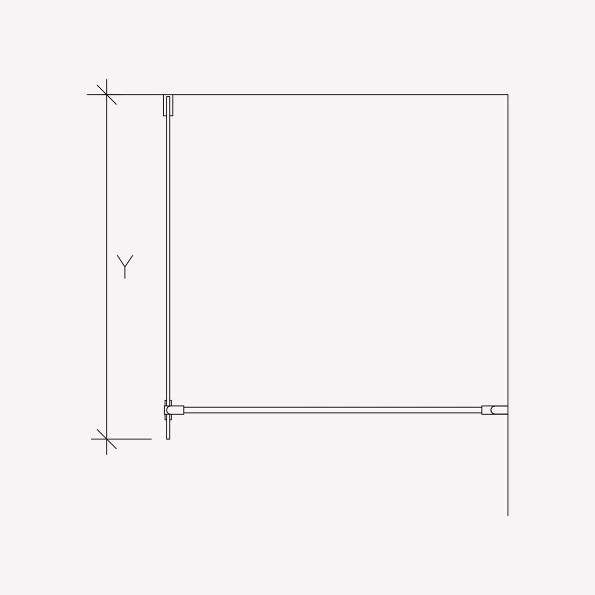 Duschvägg Invitrea Flair GH1 med Glasrengöring