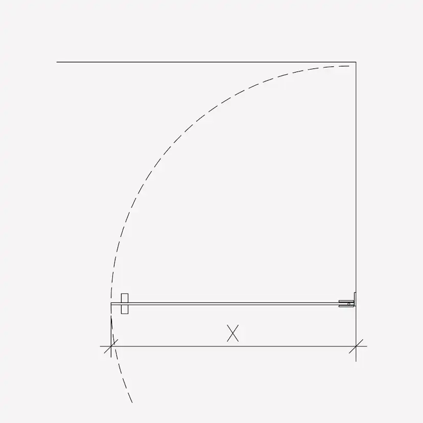 Duschvägg Invitrea Flair GH2 med Glasrengöring