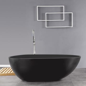 Badkar Bathlife Ideal Design Gjutmarmor Svart