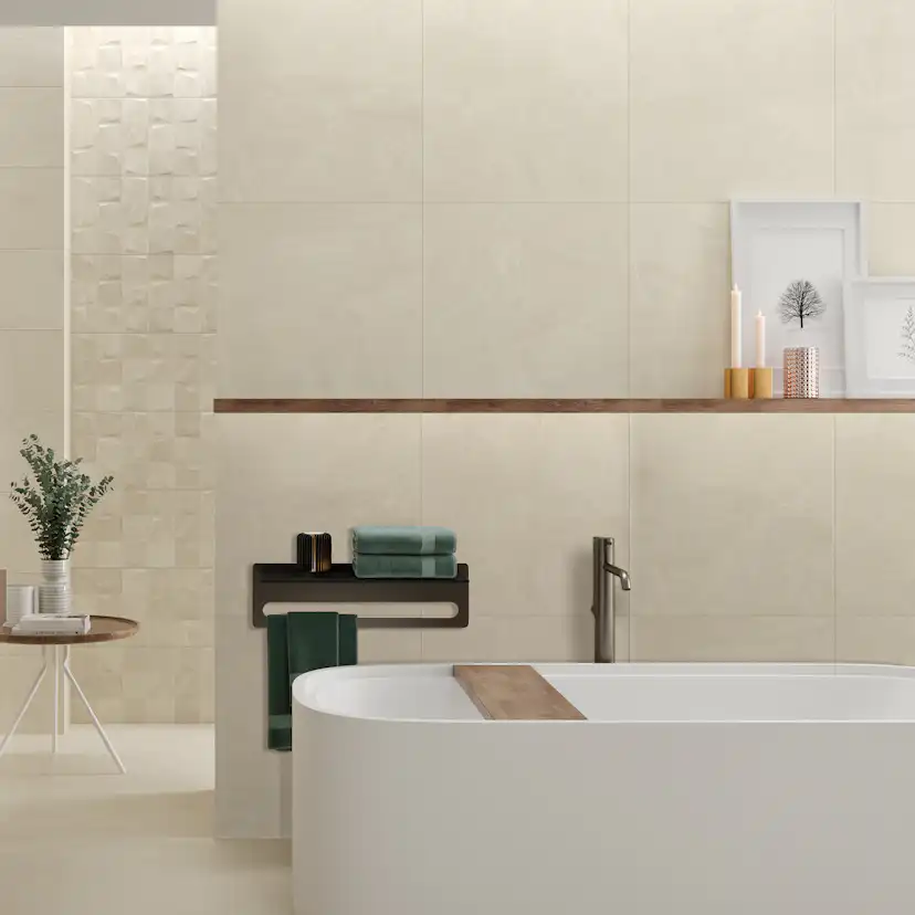 Klinker Tenfors Bellevue Ivory Marmor Matt 75x75 cm