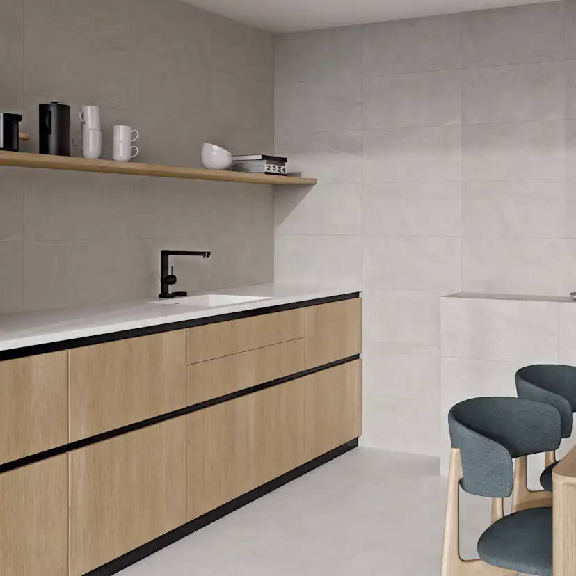 Klinker Tenfors Bellevue White Marmor Matt 75x75 cm