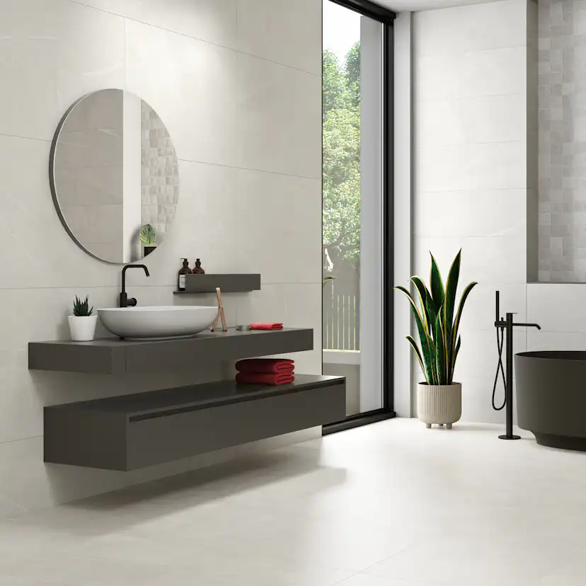 Klinker Tenfors Bellevue White Marmor Matt 75x75 cm