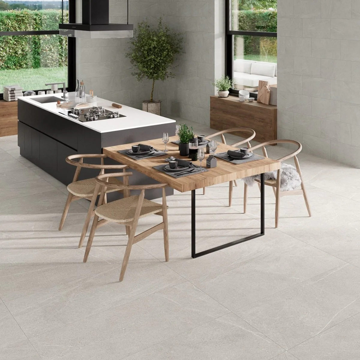 Klinker Bellevue White Marmor Matt 120x120 cm