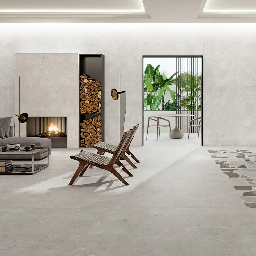 Klinker Glamstone White Matt 120x120 cm