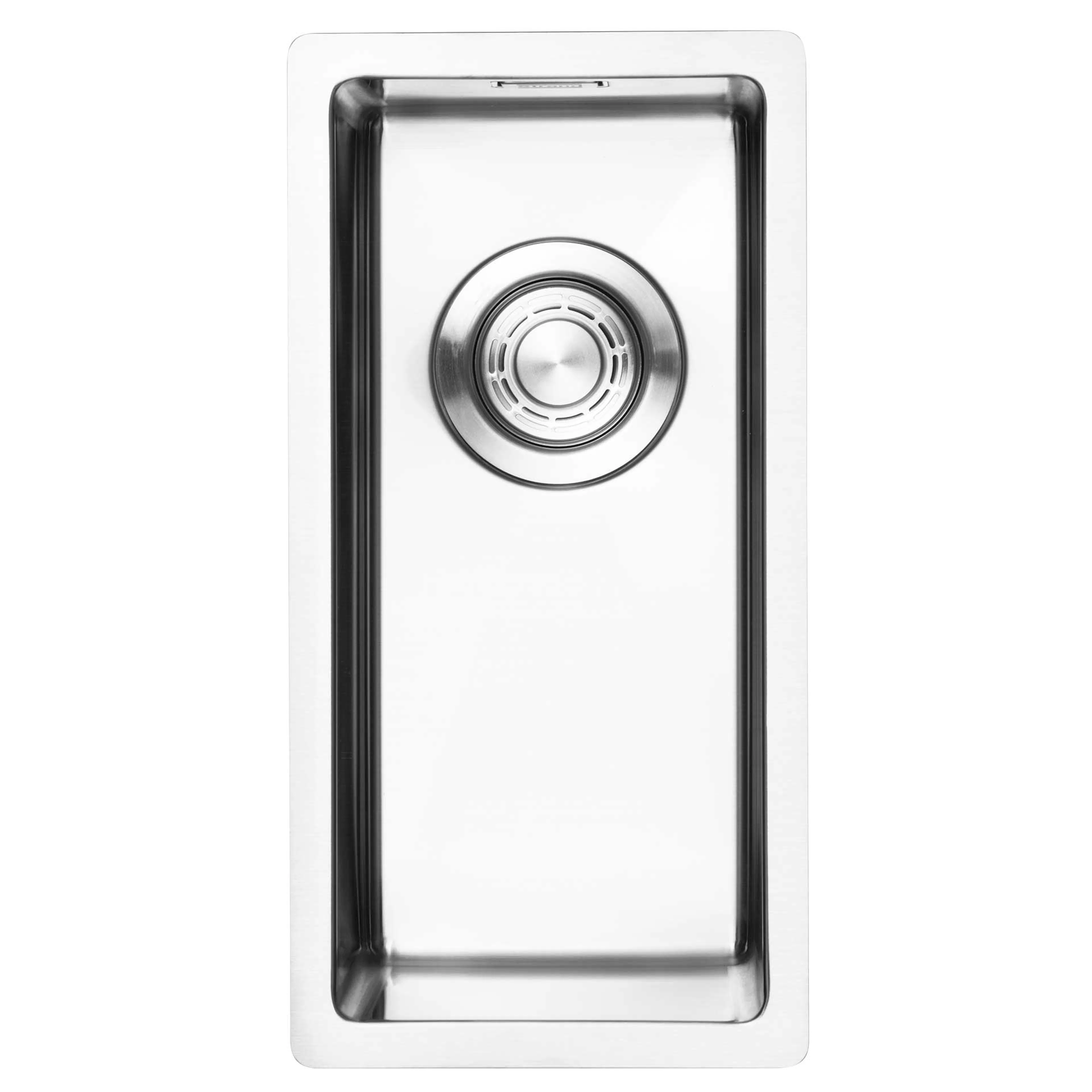 Diskho Strand Stainless ST18-EC Rostfritt Enkel Satinpolerad med Korgventil & Vattenlås