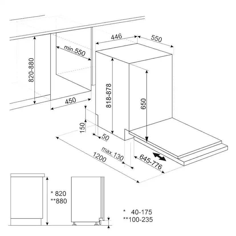Diskmaskin Smeg ST4522IN
