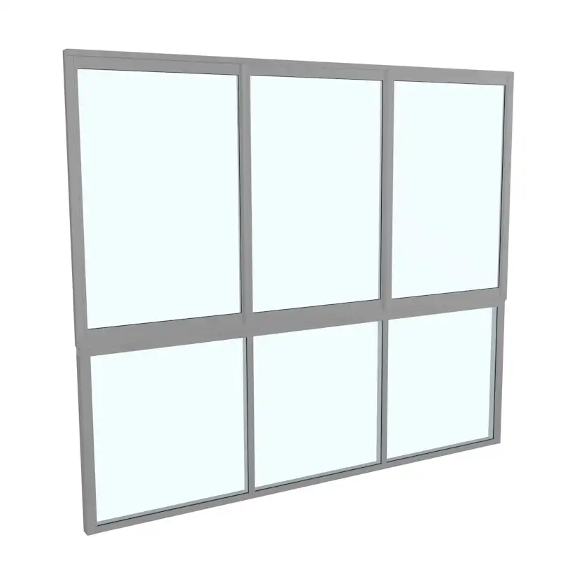 Skjutfönster med fast underdel Landskap Stadig Förlängd sommar 3-del