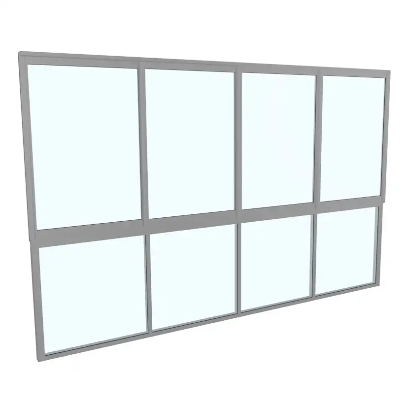 Skjutfönster med fast underdel Landskap Stadig Förlängd sommar 4-del
