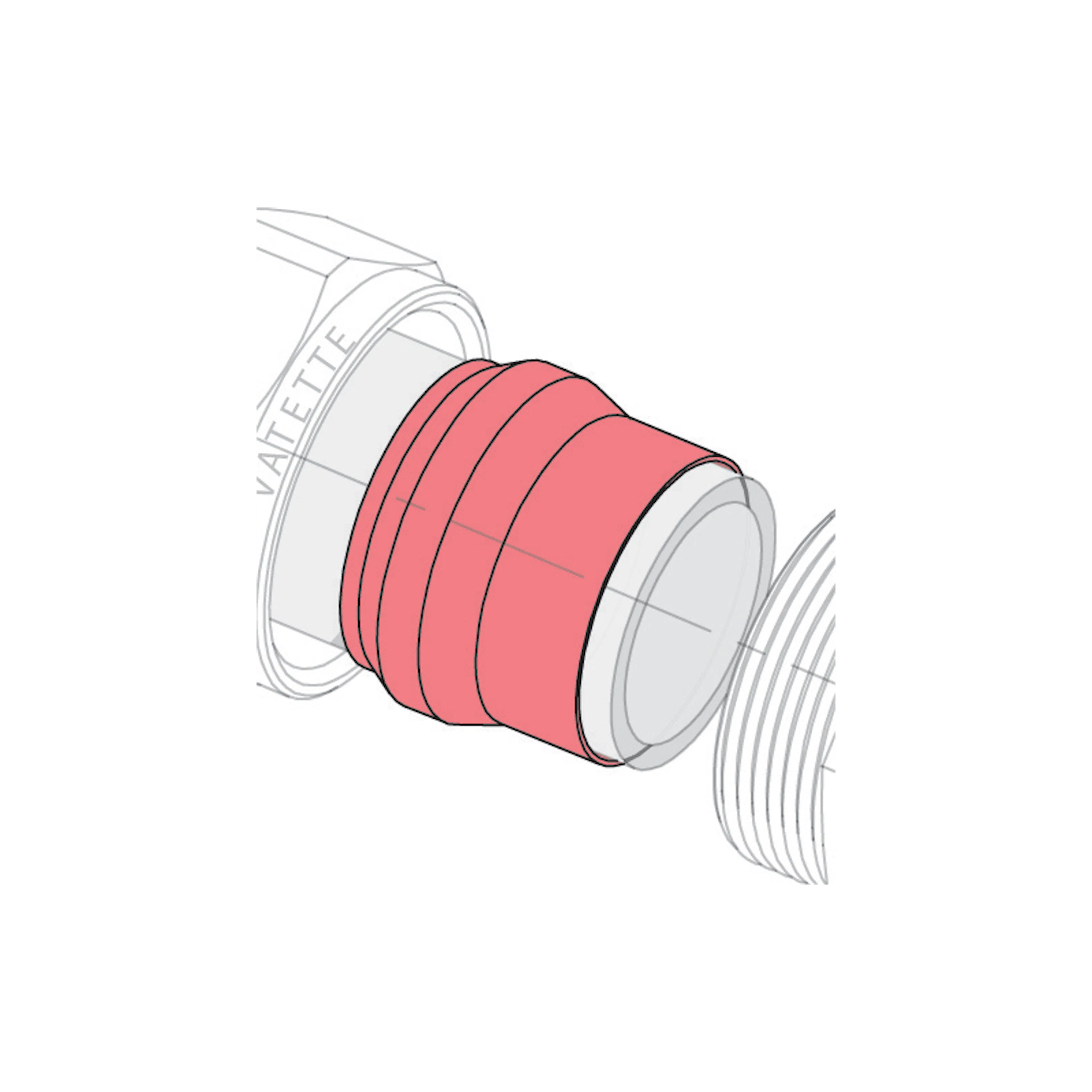 Plasthylsa Vatette för Stålrörskoppling Stålis