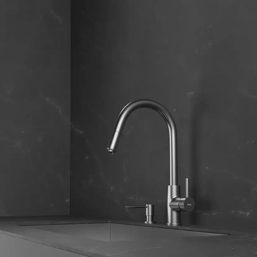 Köksblandare Scandtap Steel Access med Utdragbar Pip
