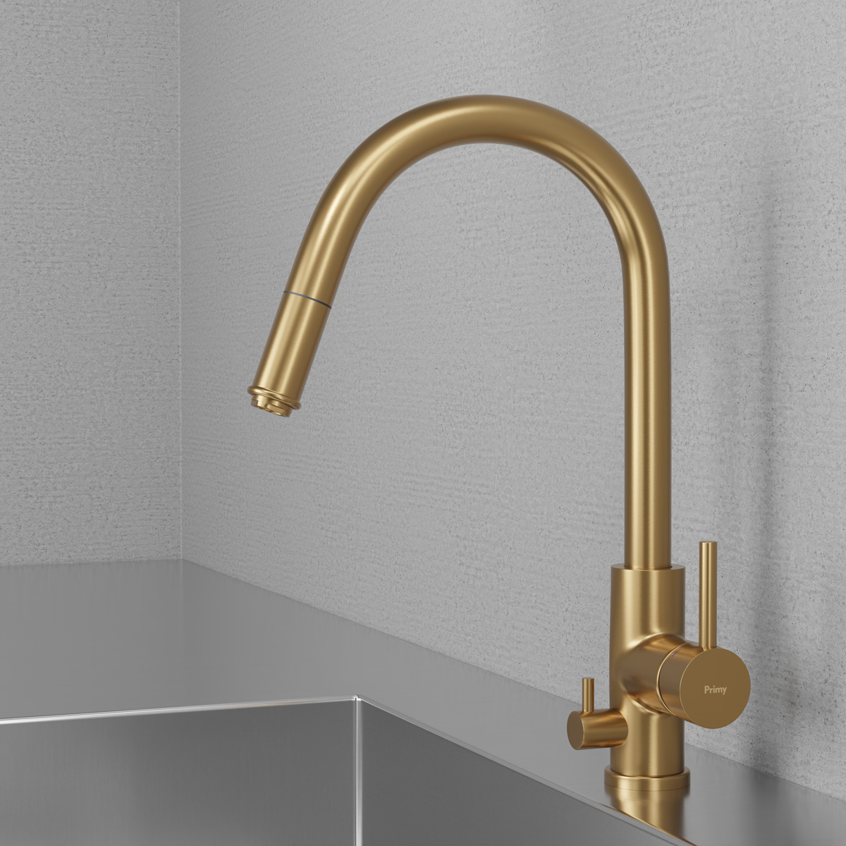 Köksblandare Scandtap Steel Access med Utdragbar Pip