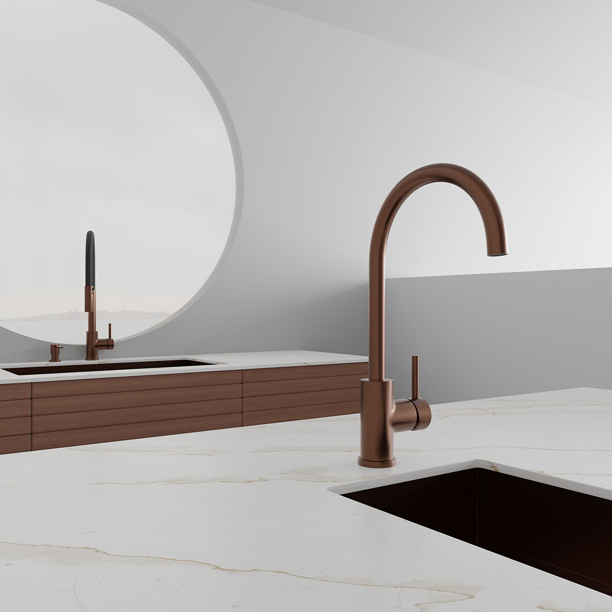 Köksblandare Scandtap Steel Curve Rostfritt Stål