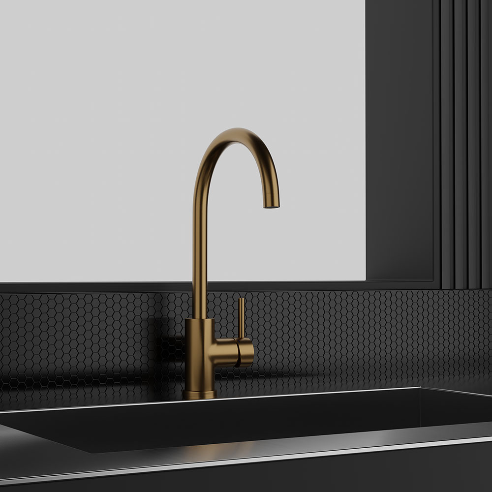 Köksblandare Scandtap Steel Curve Rostfritt Stål