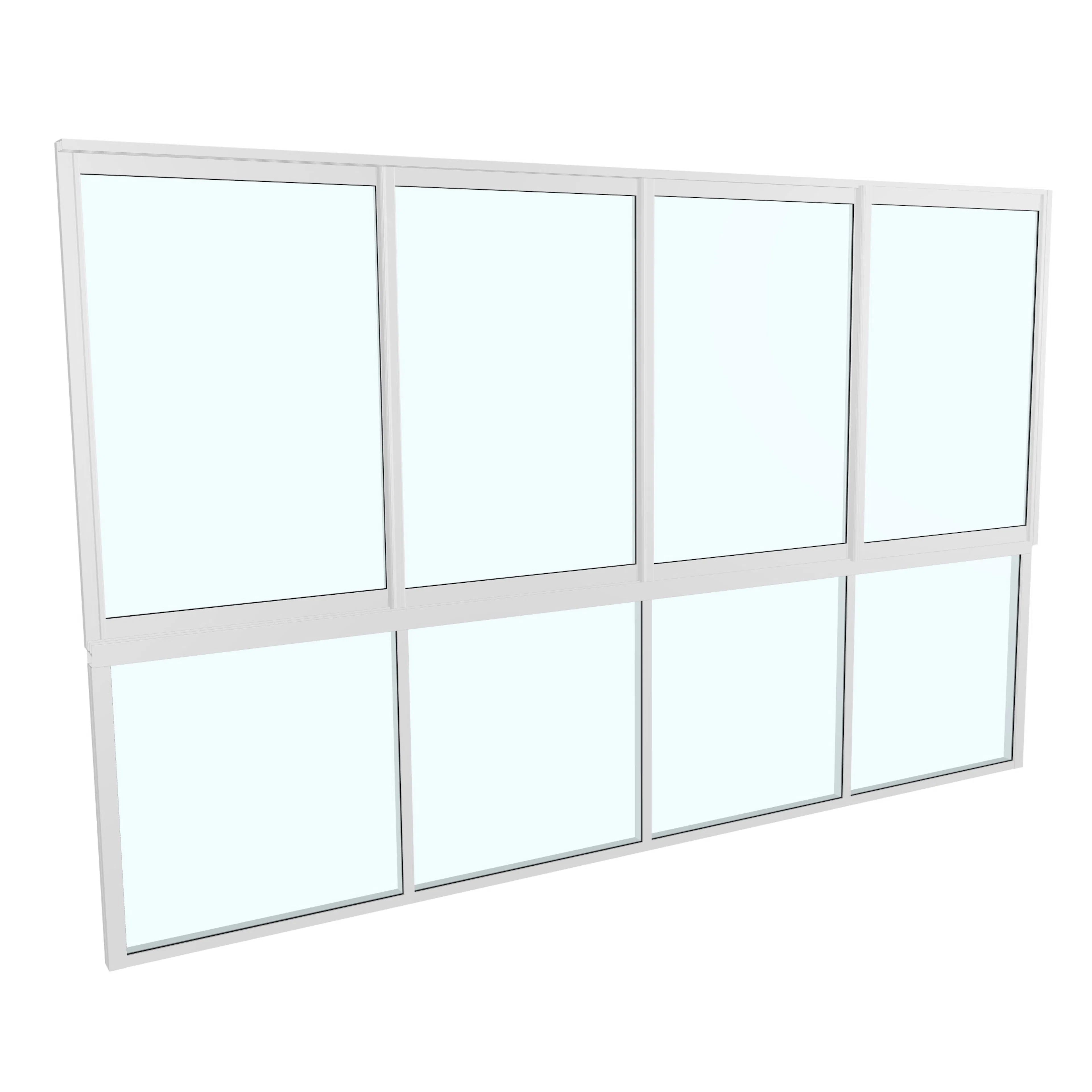 Skjutfönster med fast underdel Landskap Stadig Sommar 4-del