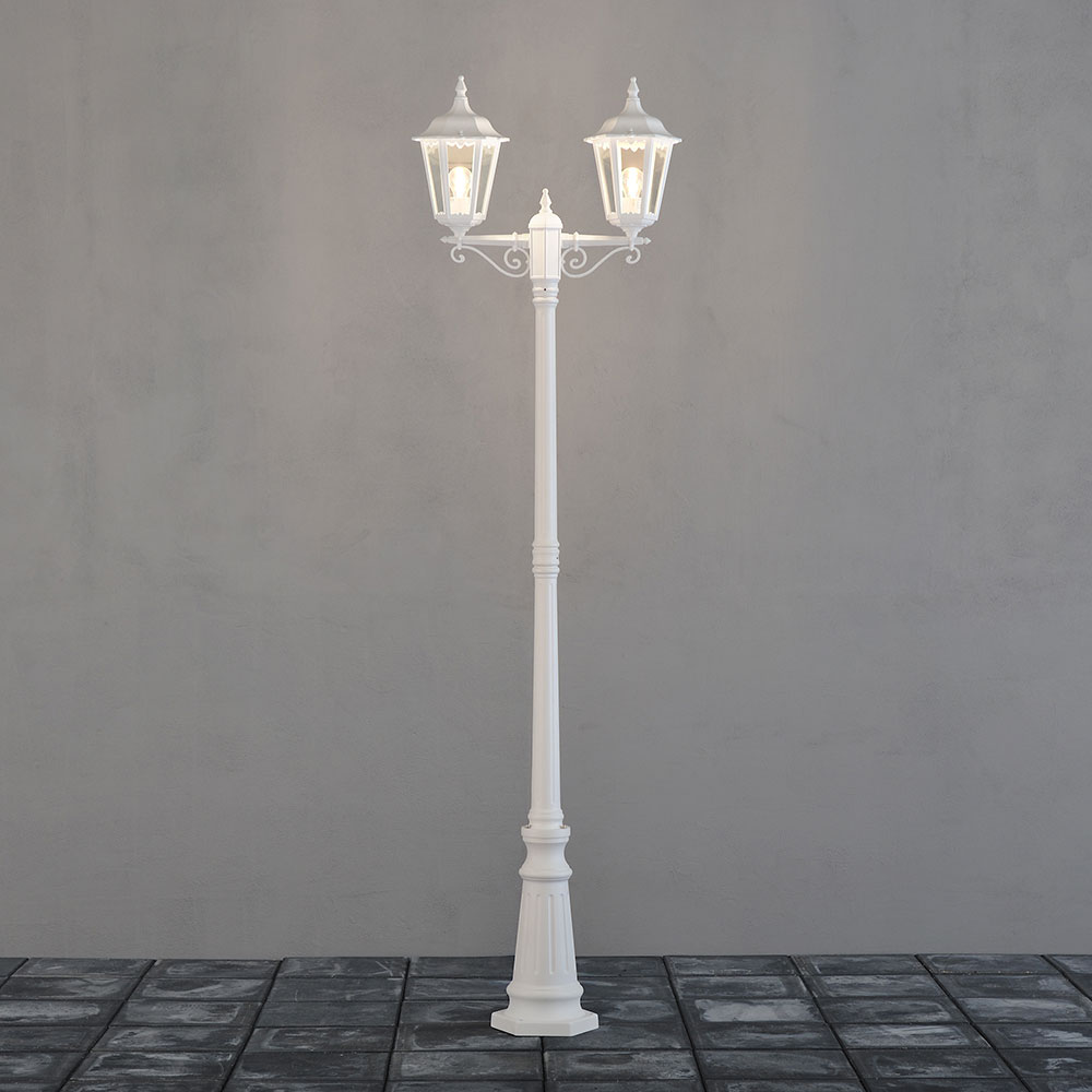 Stolplykta Gnosjö Konstsmide Firenze 2-arm E27 med Stolpe