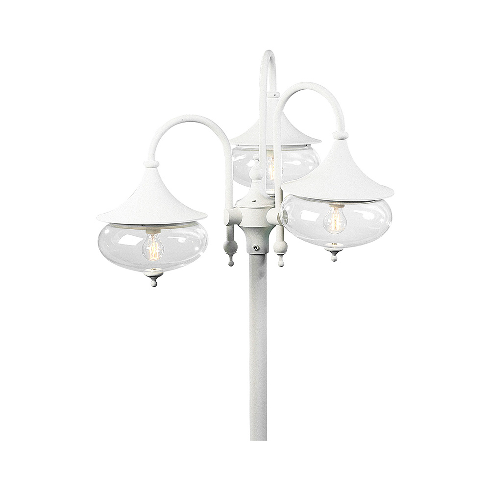 Stolplykta Gnosjö Konstsmide Libra 3-arm E27 utan Stolpe