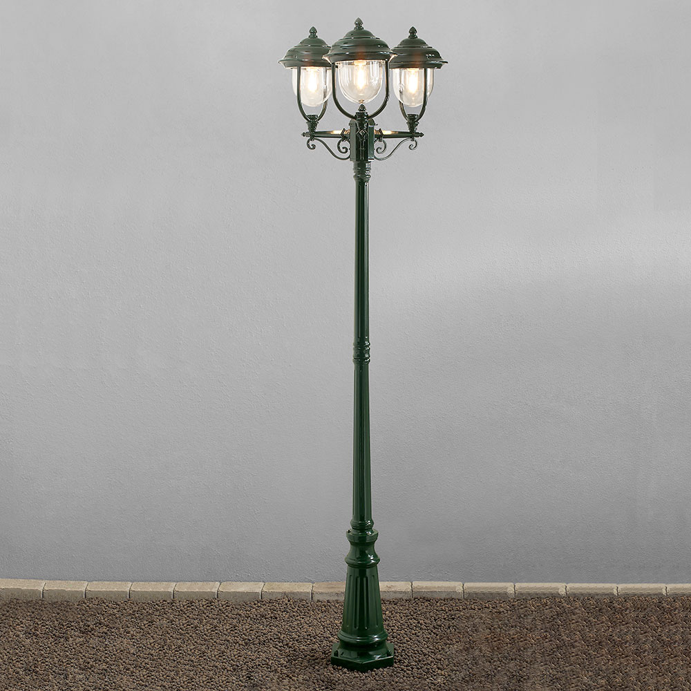 Stolplykta Gnosjö Konstsmide Parma 3-arm E27 med Stolpe