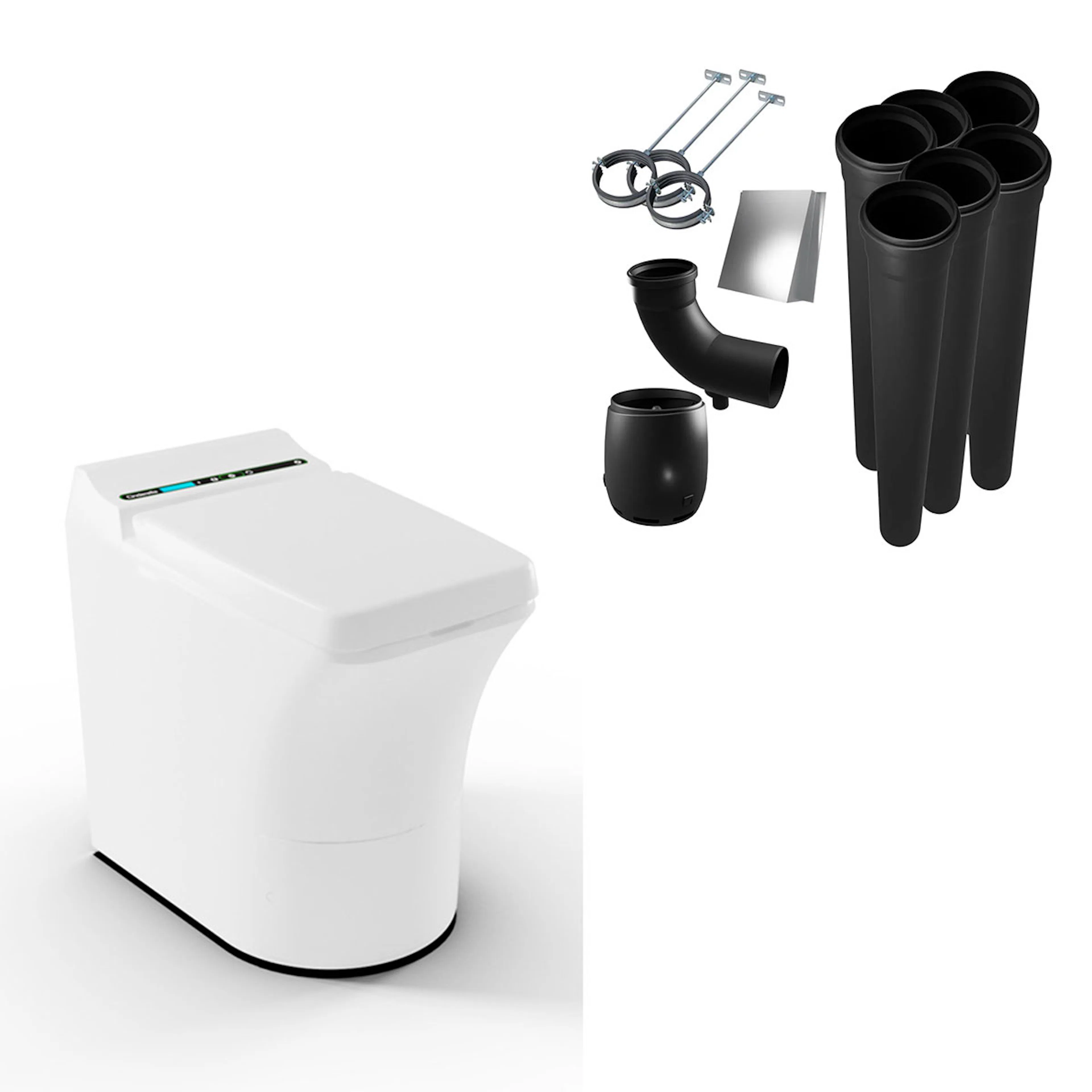 Förbränningstoalett Cinderella Comfort med Installationspaket