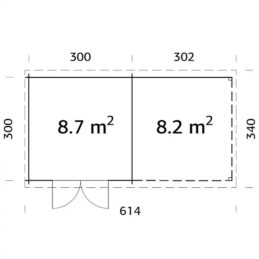 Stuga Palmako Ella 16,8 m2