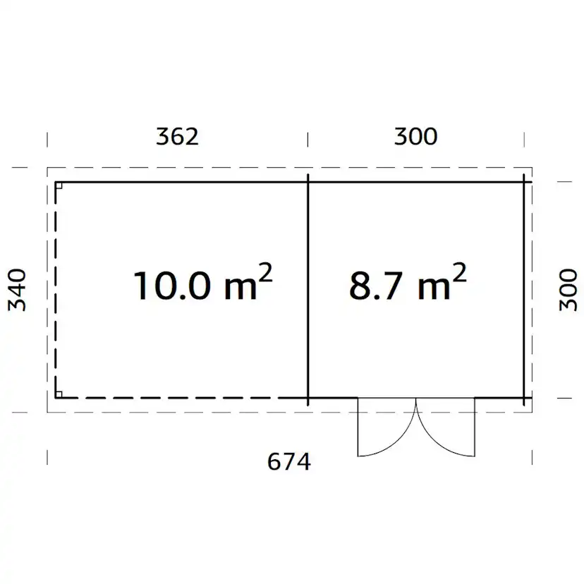 Stuga Palmako Ella 18,7 m2