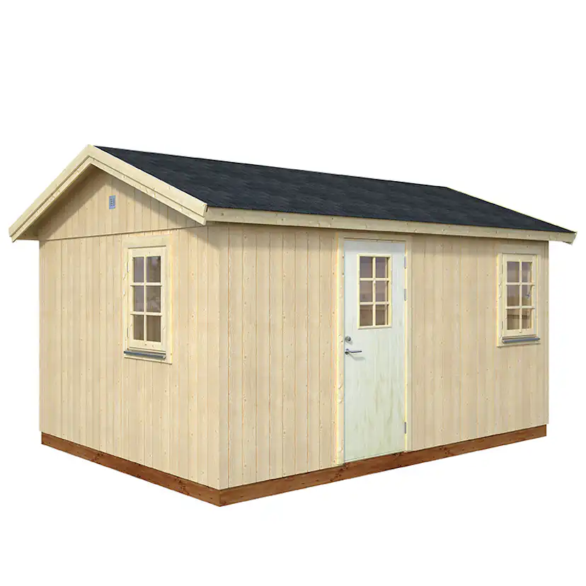 Friggebod Palmako Hedwig 13,6 m² Komplett Stuga med Sadeltak