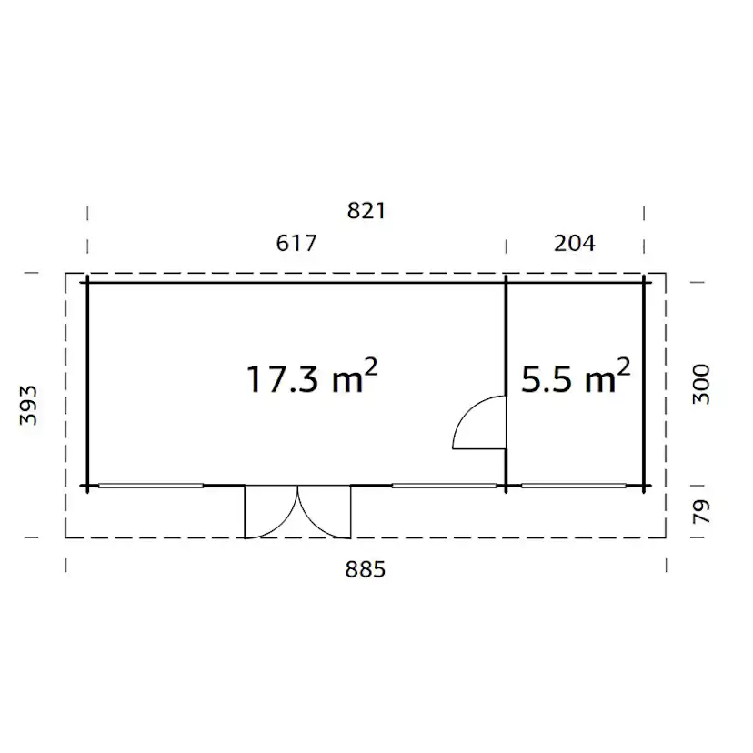 Stuga Palmako Heidi 22,8 m2