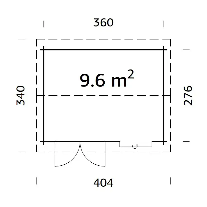 Stuga Palmako Iris 9,6 m2