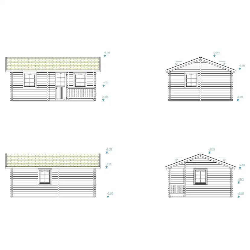 Stuga Palmako Sandra 21,5+3,7 m2