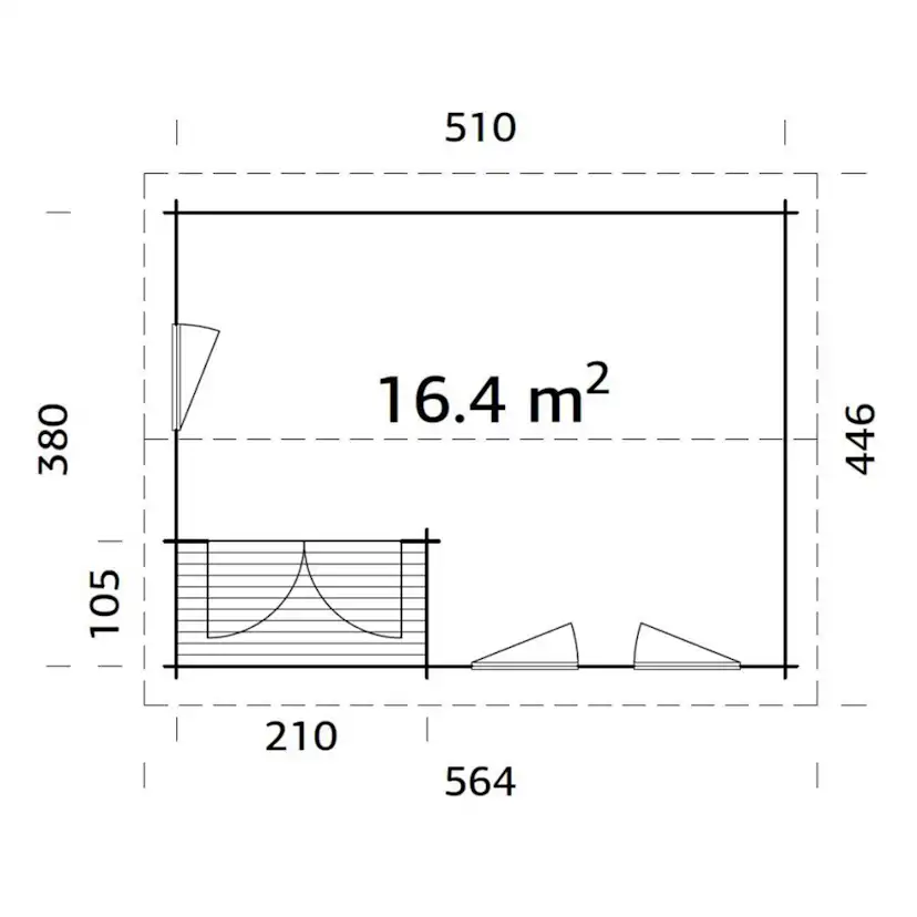 Stuga Palmako Susanna 19,4 m2