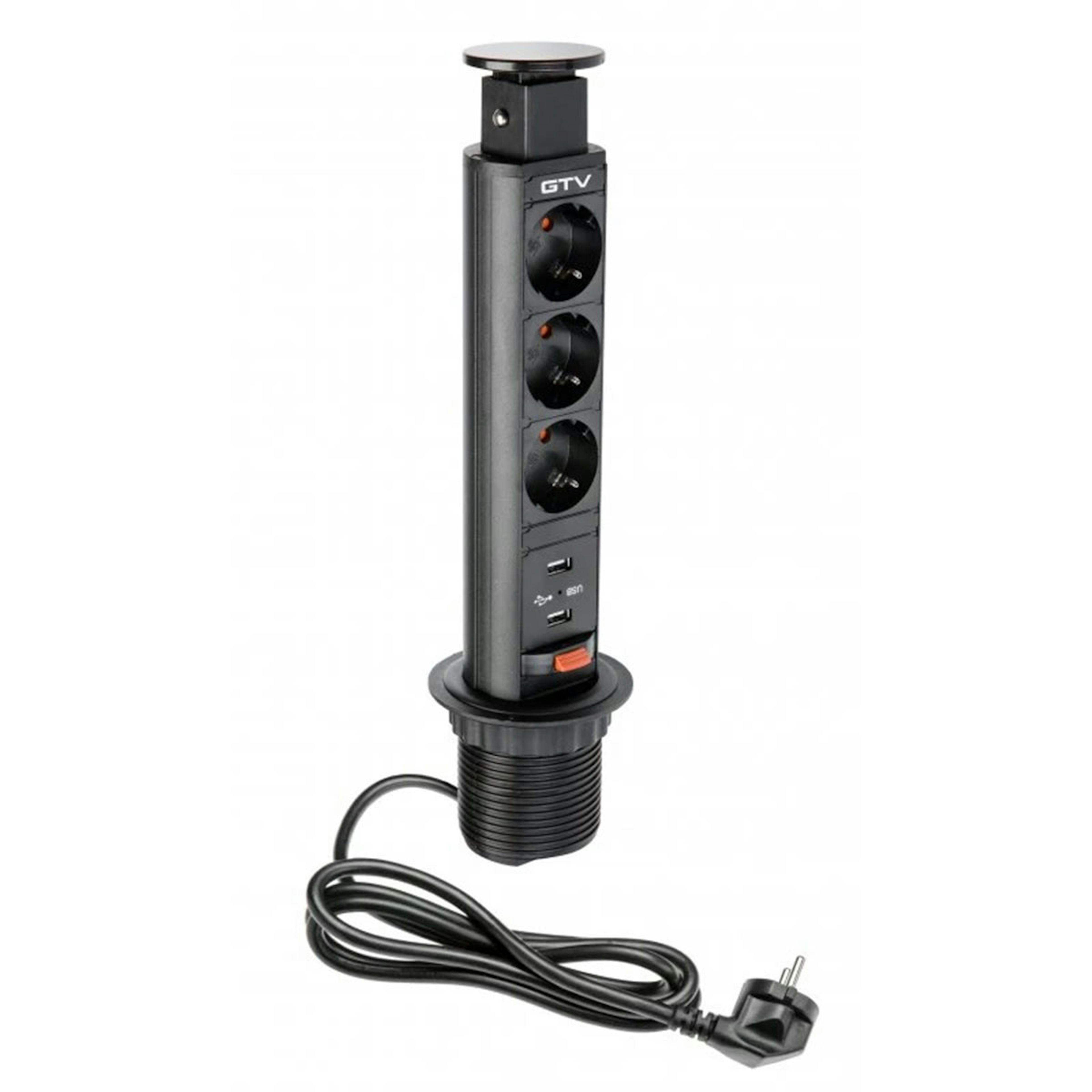 Elpelare Blanco GTV Smal med 2 USB och 3 Jordade Uttag