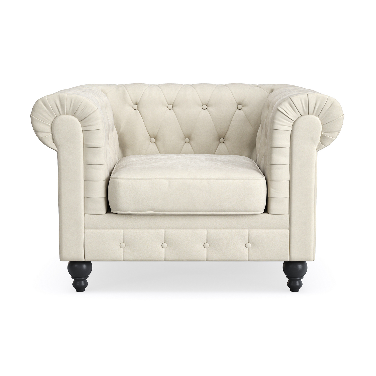 Fåtölj Manor House Chesterfield Lyx Fåtölj i Sammet