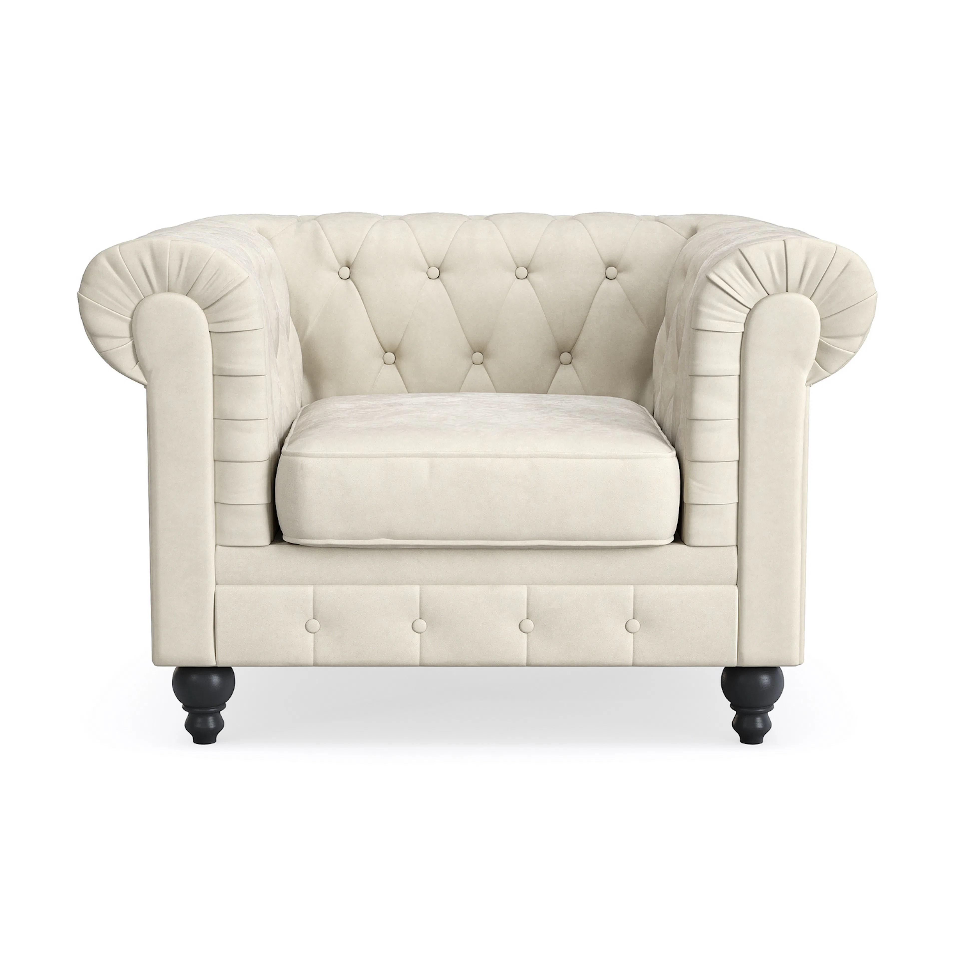 Fåtölj Manor House Chesterfield Lyx Fåtölj i Sammet