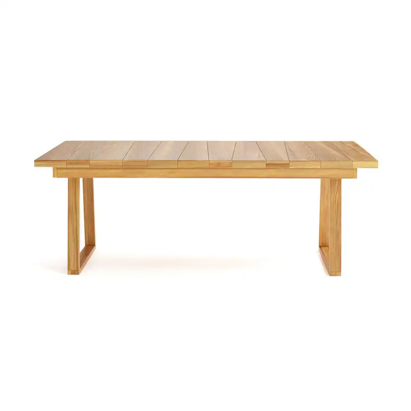 Trädgårdsbord deNoord Menorca Stort Rektangulärt Matbord i trä Utomhus 100x180 cm