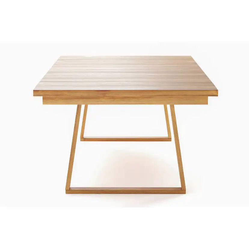 Trädgårdsbord deNoord Menorca Stort Rektangulärt Matbord i trä Utomhus 100x180 cm