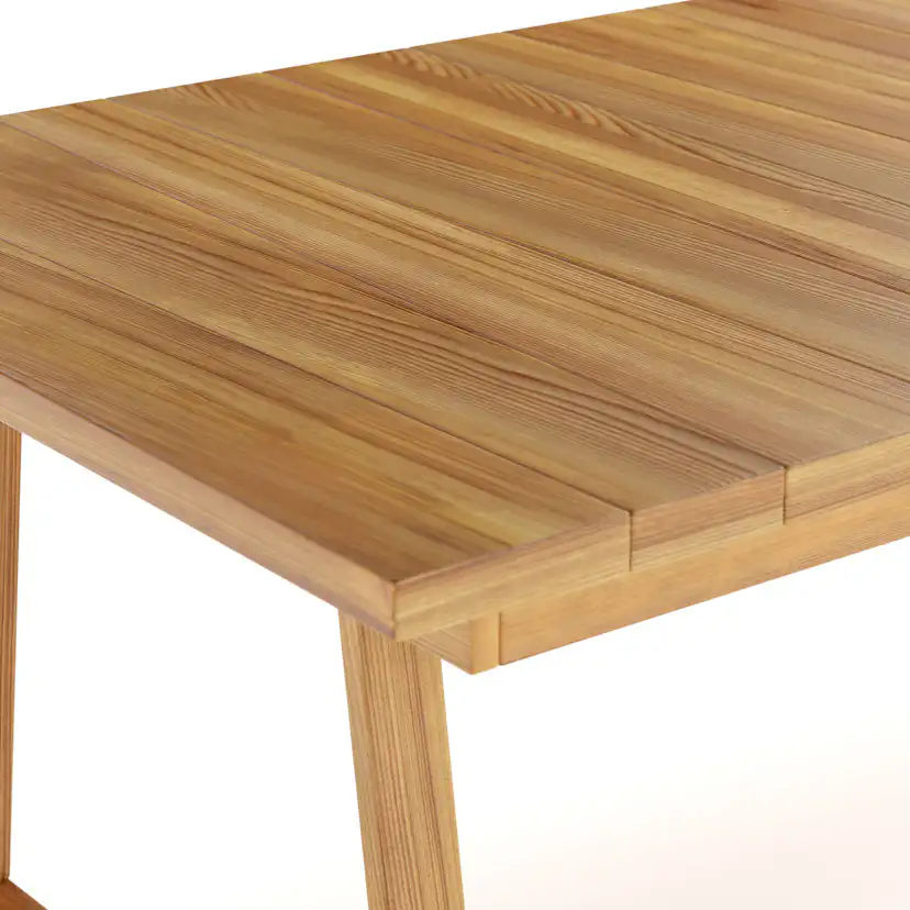 Trädgårdsbord deNoord Menorca Stort Rektangulärt Matbord i trä Utomhus 100x180 cm