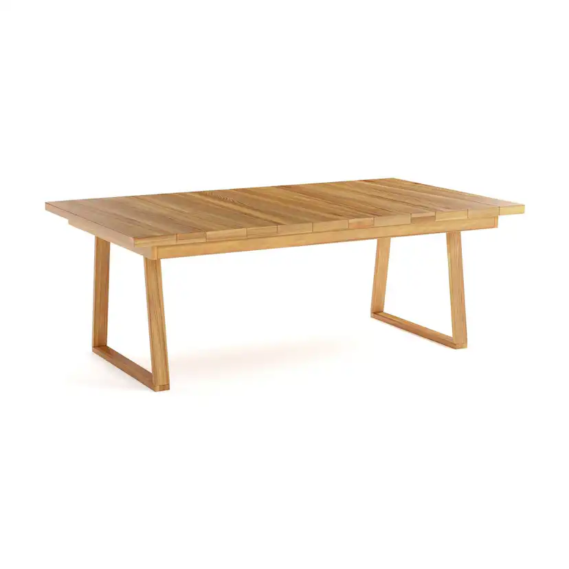 Trädgårdsbord deNoord Menorca Stort Rektangulärt Matbord i trä Utomhus 100x180 cm