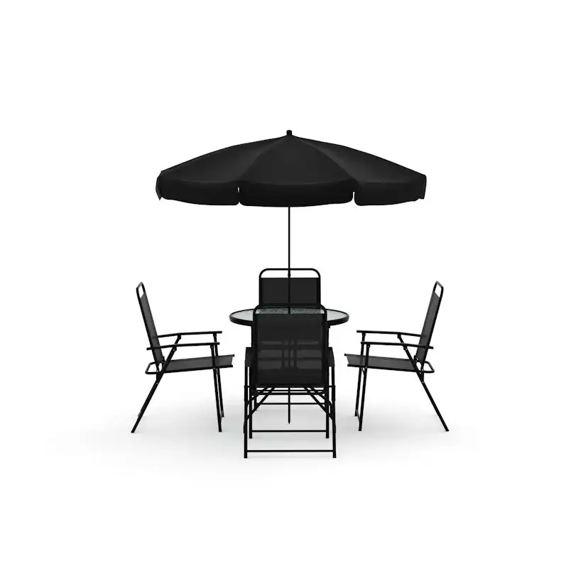 Matgrupp deNoord Samra Matgrupp Utomhus 4 Stolar med Parasoll