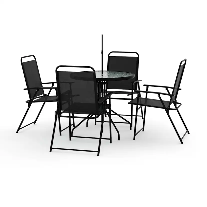 Matgrupp deNoord Samra Matgrupp Utomhus 4 Stolar med Parasoll