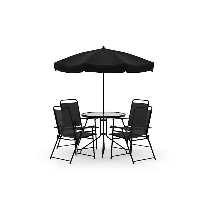 Matgrupp deNoord Samra Matgrupp Utomhus 4 Stolar med Parasoll