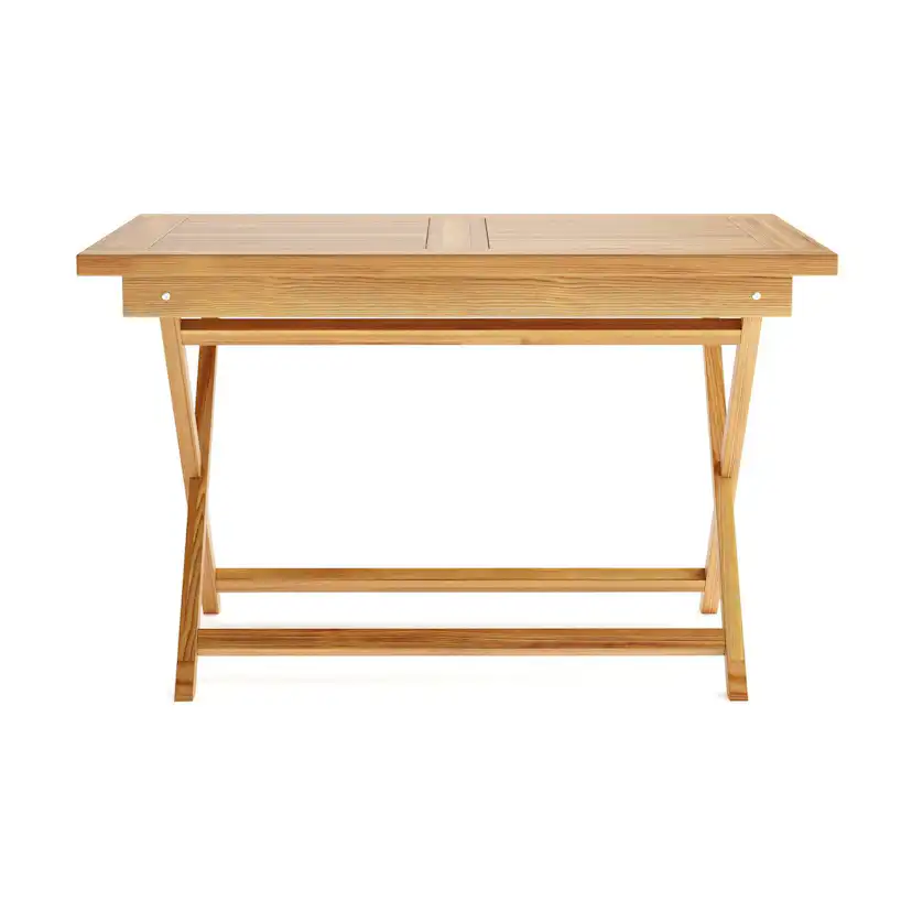 Trädgårdsbord deNoord Menorca Litet Rektangulärt Matbord i trä Utomhus 80x120 cm