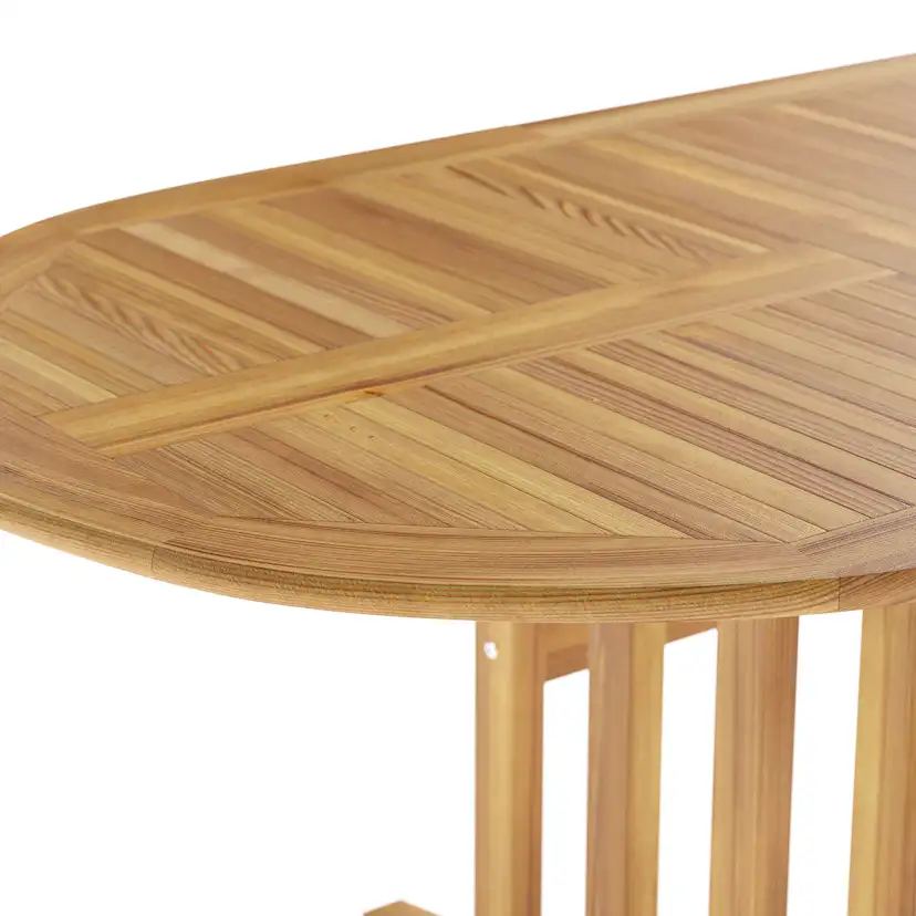 Trädgårdsbord deNoord Menorca Ovalt Förlängningbart Matbord i trä Utomhus 90x150 cm