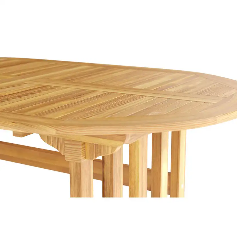 Trädgårdsbord deNoord Menorca Ovalt Förlängningbart Matbord i trä Utomhus 90x150 cm