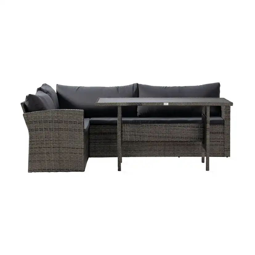 Loungegrupp Comfort Garden James Light Soffgrupp Utomhus 5-sits med Bordsskiva i Aintwood